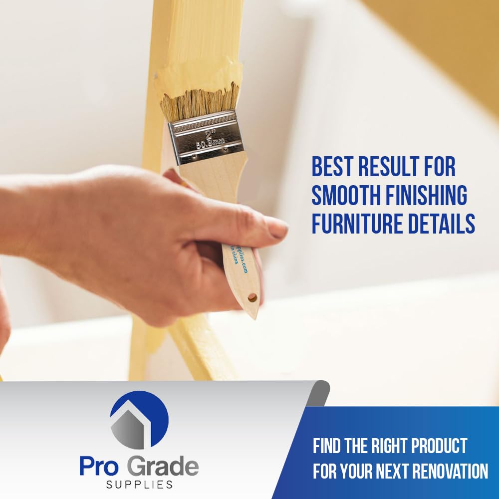 Pro Grade 2" Chip Brushes – Disposable Paint Brushes (36 Pack) Contractor Pack for Paint, Stain, Glue & Epoxy