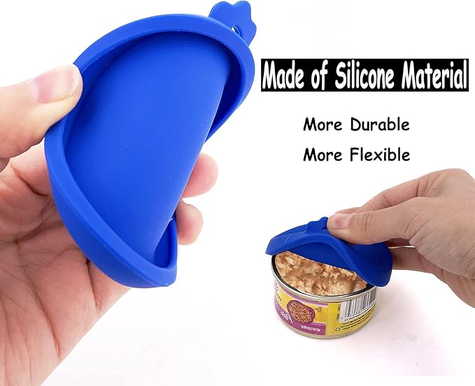 COMTIM Small Size Cat Food Can Lids, 2 Pack Silicone Cat Food Can Lids Covers for Small Cans 3 oz 2.5 oz