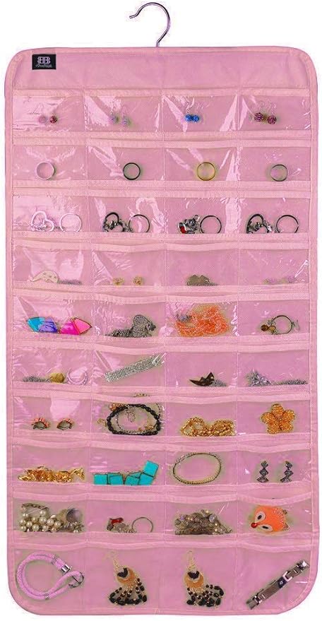BB Brotrade Hanging Jewelry Organizer,Accessories Organizer,80 Pocket Organizer for Holding Jewelries