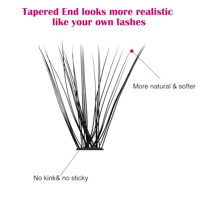 Lash Clusters Extensions 30D Individual Cluster Lashes Mixed Tray Black Mink DIY Eyelash Extensions and Under Eyelashes Professional Makeup (30D-0.07-C, 8-15mm)