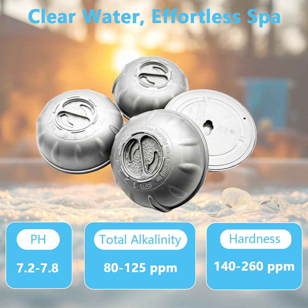BFJOG Hot Tub Cartridges Replacement for Frog Ease Floating System Up to 600 Gallons & Supports Less Chlorine Use (4-Packs)