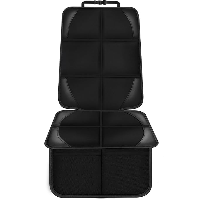 Bacgnyer Car Seat Protector, 1 Pack Carseat Seat Protectors with Thick Padding and Non-Slip Backing, Waterproof 600D Fabric Car Seat Cover for Baby Child Car Seats with 2 Mesh Pockets