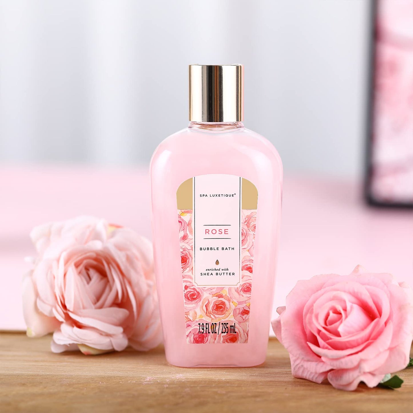 spa luxetique Gift Set For Women, Bath Sets for Women Gift, 8 Pcs Rose Spa Basket Includes Bubble Bath, Shower Gel, Body Lotion, Birthday Spa Gifts, Mother‘s Day Gifts for Mom