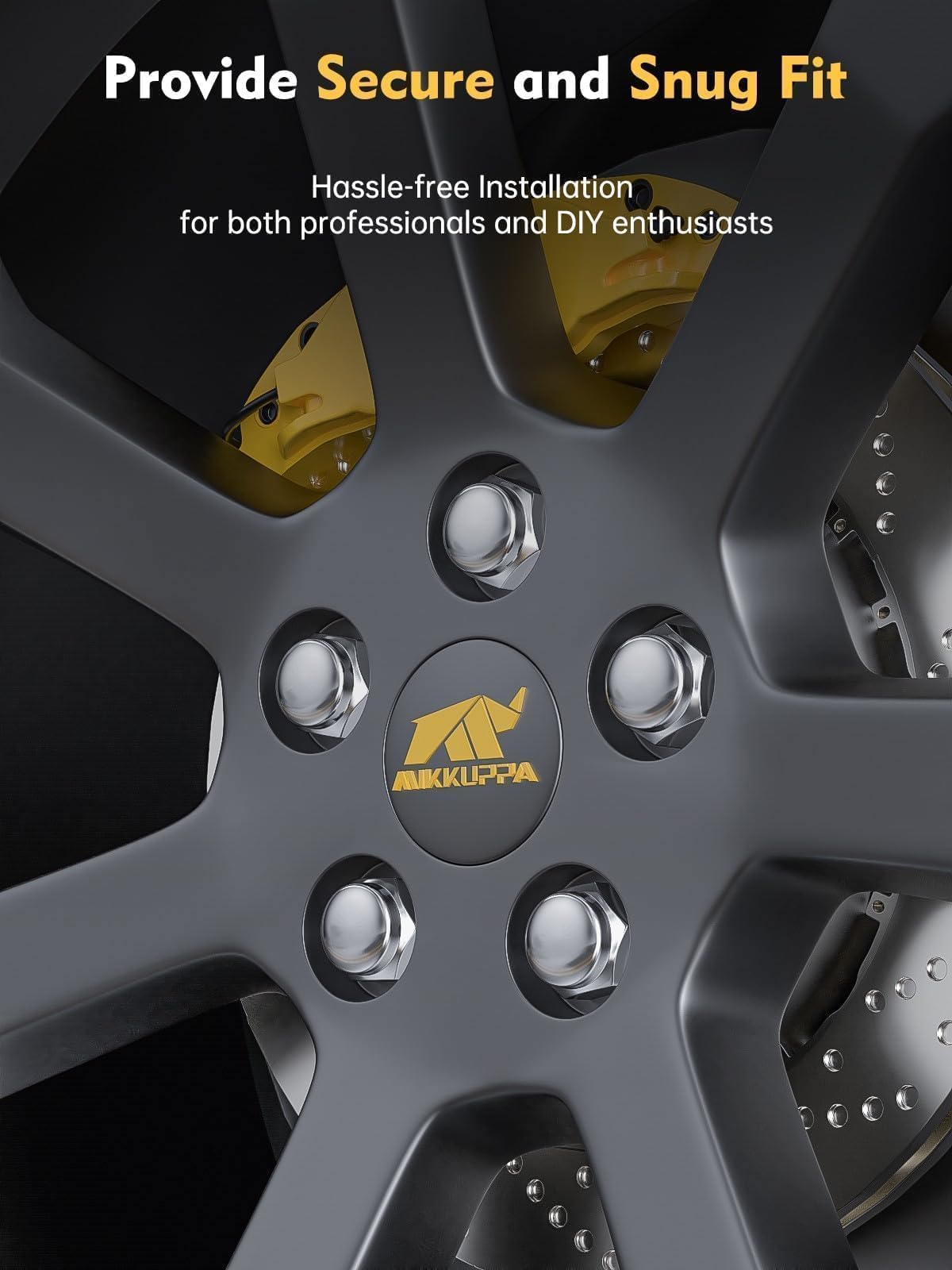 MIKKUPPA M12x1.5 Lug Nuts - Replacement for Ford Fusion Focus Escape, Honda Accord Civic CRV, Chevy Cruze Malibu, Dodge Journey, Jeep Compass Patriot Aftermarket Wheel, 20pcs Chrome Closed End Nuts