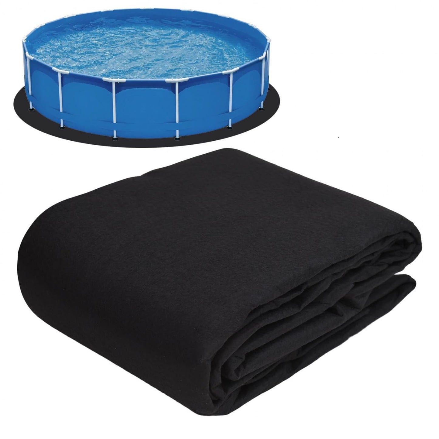 Gonioa 10 FT Pool Pad for Above Ground Pools, Pool Liner Pad Under Pool Mat for Above Ground Swimming Pools or Hot Tub Mat, Under Pools Ground Pad