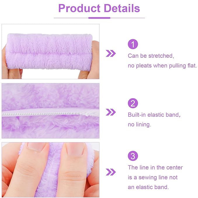 Chanaco Makeup, Skincare & Face Wash Headband, Wrist Towels, Spa Headband, Teen Girl Gifts, Hair Accessories for Women & Girls