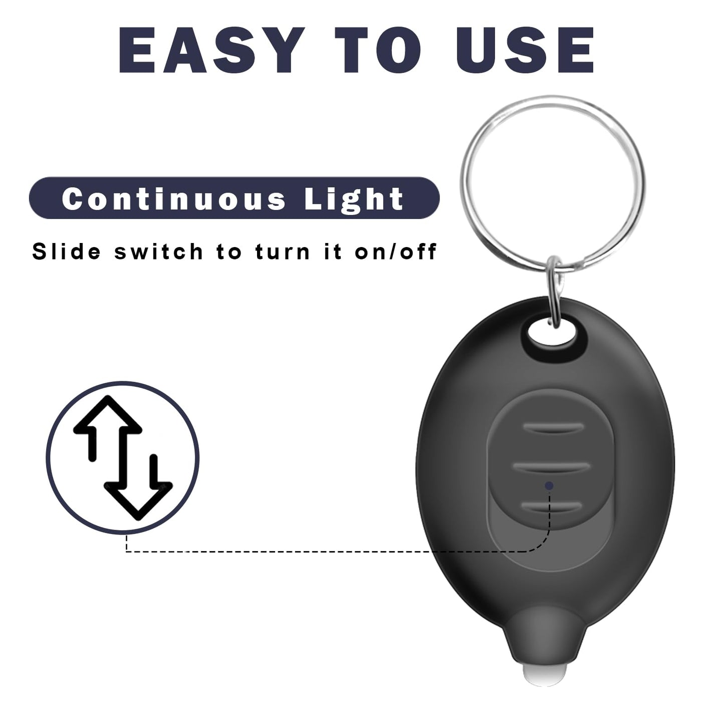 Daemson Mini LED Keychain Flashlight, Ultra Bright Tiny Flashlight, Small Keychain Flashlight White Light, Micro Pocket Key Ring LED Flashlight for Emergency Lighting - Multicolor Shell (96PCS)