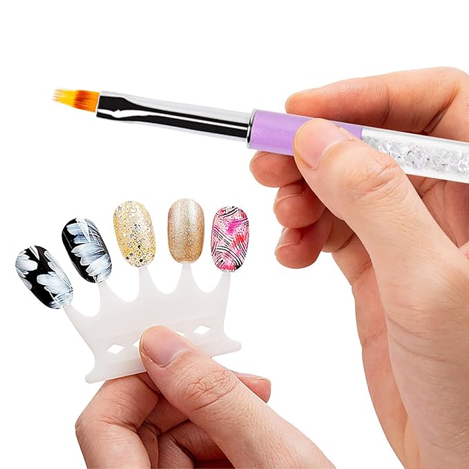 5Pcs Ombre Nail Brush Nail Sponges for Ombre Nail Gradient Sponges AirBrush French Tip Nail Design Brushes Ombre Brush for Gel Nails Painting Nail Polish Pen Manicure Brush Tool