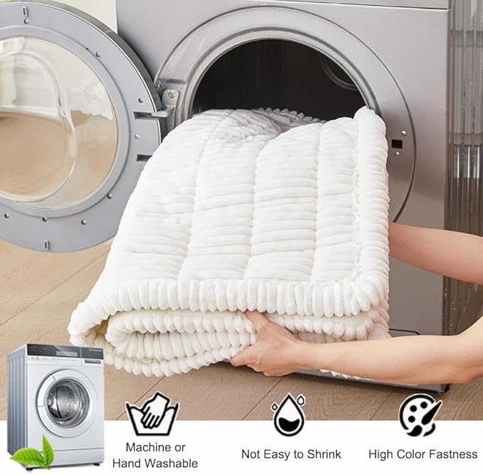 Couch Cover for Dogs Washable, Fuzzy Pet Couch Covers for 3 Cushion Sofa Pet Friendly, Non Slip Sofa Cover (White, 27.6" x 59"/70 x 150cm)