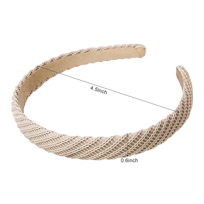 AIBFRID Headbands for Women Thin Knitted Hairbands Fashion Non Slip Headband for Women's Hair Cute Solid Colors Hair Accessories 4 PCS