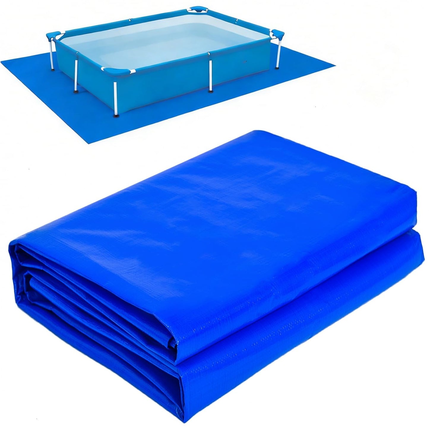 Gonioa 11 x 7.8 FT Pool Pad Tarp for Under Pool Liner Pad Under Pool Mat for Above Ground Pools, Thickened Pools Tarp Pools Ground Pads to Prevent Puncture and Extend Liner Life