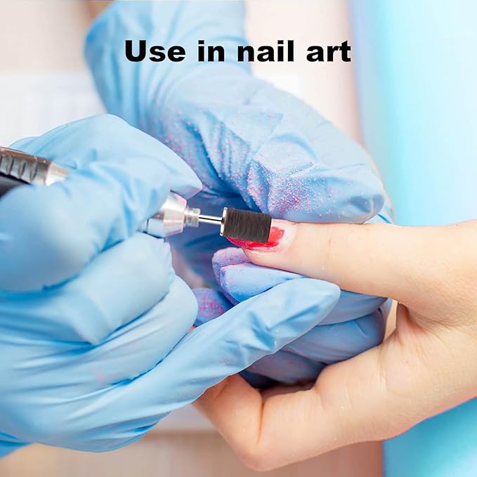 Nail Drill Bits,Sanding Bands for Nail Drill Shaft 3/32 inch,Drill Bits for Nails,Mandrel Bit for Nails,Nail Drill Bits for Acrylic Nails Manicure Nails Manicure Pedicure Tool (Silver) Pack of 6