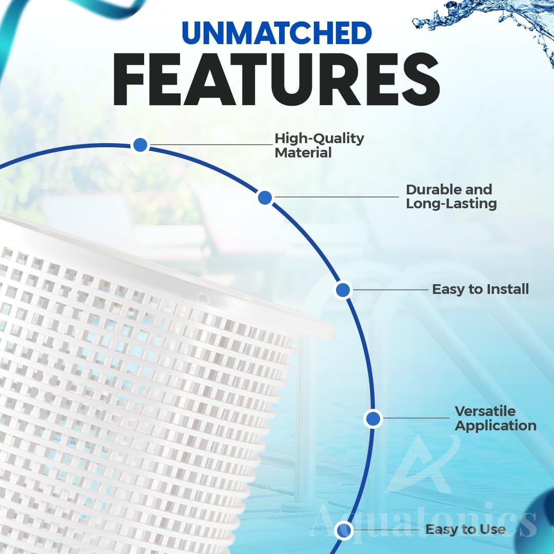 Replacement R38013A and R38013B Admiral Skimmer Basket and Weir Compatible with Pentair Floating Weir, Aladdin B-37, 850001-S-10 | Heavy Duty Plastic Skimmer Basket Fits for Clean Swimming Pool Water