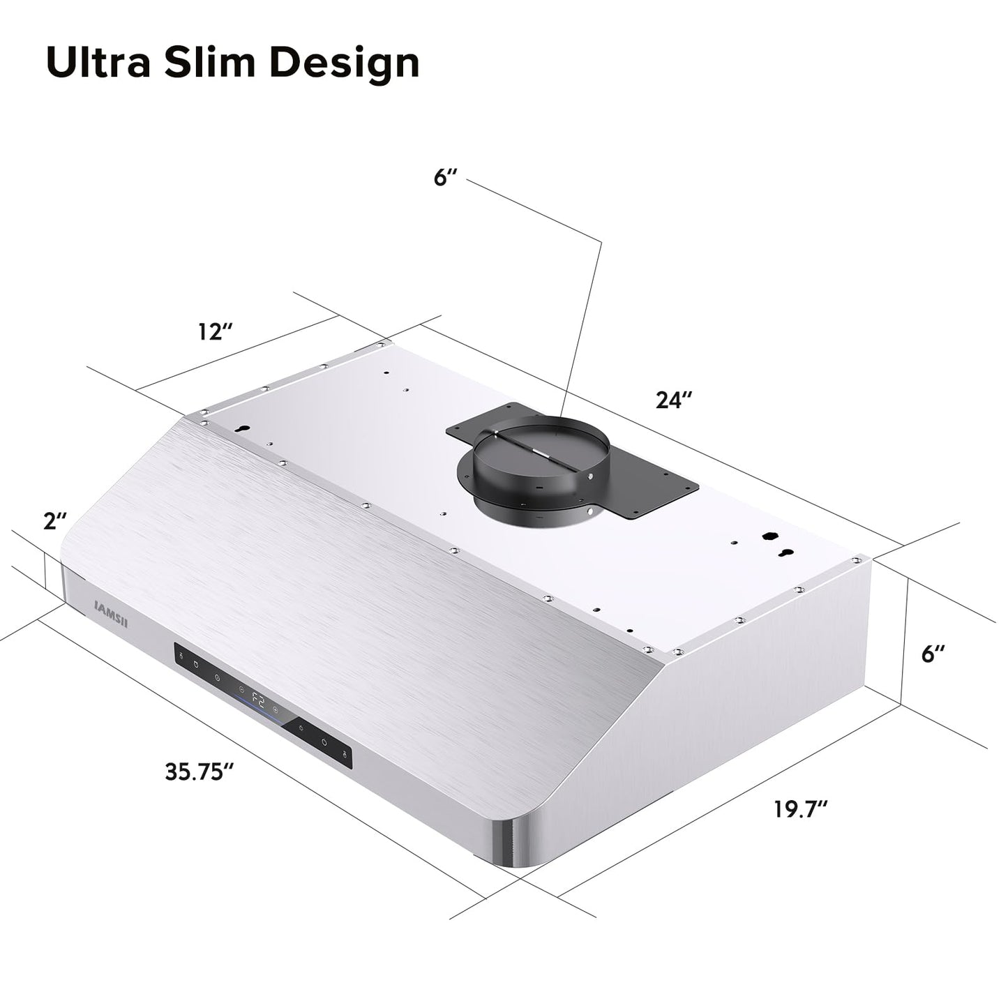 Under Cabinet Range Hood 36 Inch,900 CFM Stainless Steel Kitchen Stove Vent Hood with 4 Speed Exhaust Fan Gesture Sensing/Touch/Remote Control