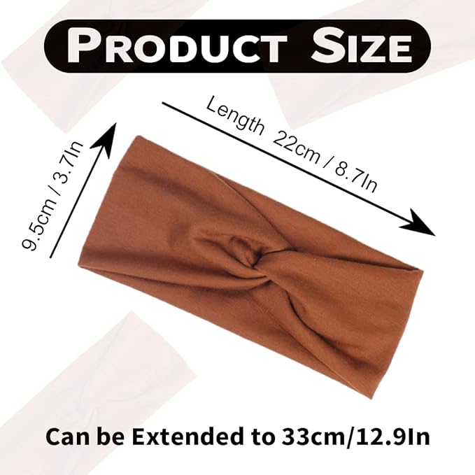 Kachanaa 12 Pack Headbands for Women, Elastic Wide Headbands Non Slip Workout Yoga Sport Hair Bands for Women’s Hair Accessories