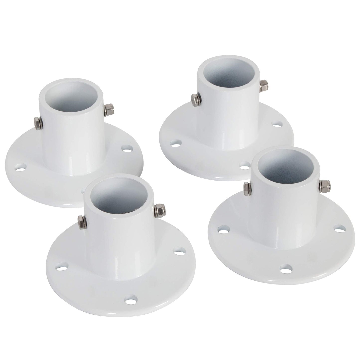 KUAFU Aluminum Slide Deck Flange w/Flange Bolt Diameter of 1.9" for Inground Swimming Pools (4 Pack)