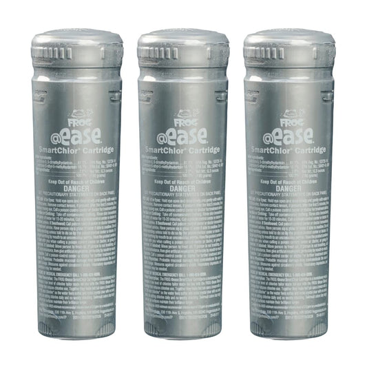 Frog @Ease in-Line SmartChlor Replacement Chlorine Cartridge 3-Pack up to 600 gallons; Hot Tub Sanitizer with No Cyanuric Acid