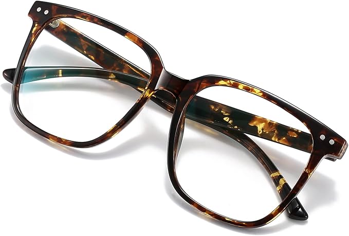 Oversized Square Blue Light Blocking Glasses for Women and Men - Gaming & Computer Anti-Fatigue