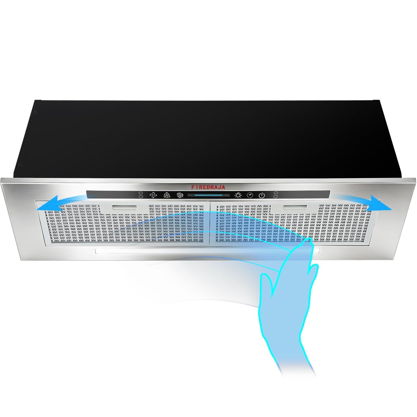 30 inch Range Hood Insert 400CFM Build-In/Insert Stainless Steel Kitchen Vent Hood |3-Speed Controls |Gesture & Touch Control LED Lights| 6 Layers Grease Filters|Ducted/ductless Convertible