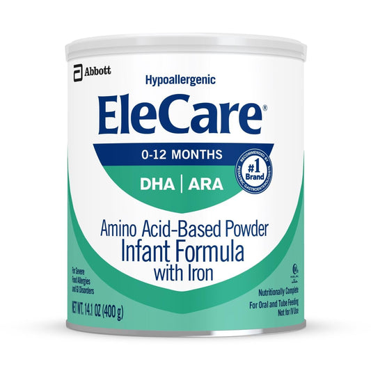 EleCare Hypoallergenic Amino Acid-Based Infant Formula, Complete Nutrition for Food Allergies and GI Conditions, Amino Acid-Based Baby Formula Powder, 14.1-oz Can