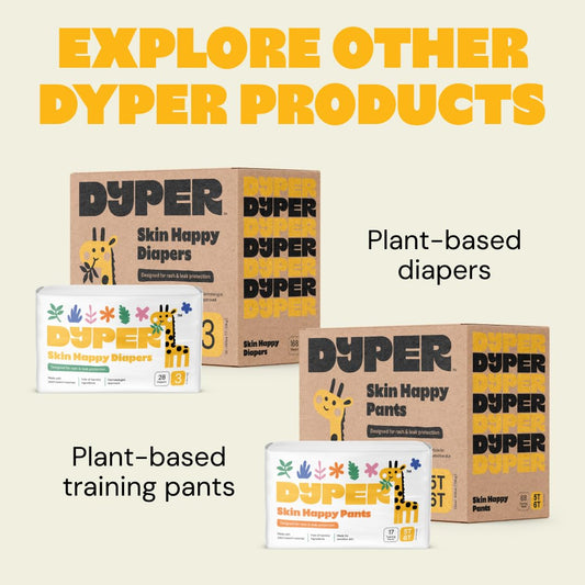 DYPER Baby Diapers Size 5 (20 Count) – Plant-Based, Hypoallergenic, Fragrance-Free & Ultra Absorbent Disposable Diapers for Day and Overnight Skin Protection, Single Pack Size 5 Diapers