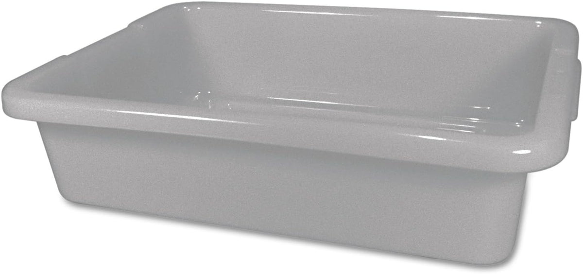 Rubbermaid Commercial Products Standard Bus/Utility Box, 4.6-Gallon, Gray, Plastic, Heavy Duty Restaurant Wash Basin/Dish Washing Tub for Kitchen Organization/Storage
