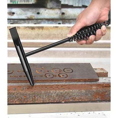 Welding Chipping Hammer with Coil Spring Handle, Cone and Vertical Chisel Welding Chipping Hammer (Hammer)