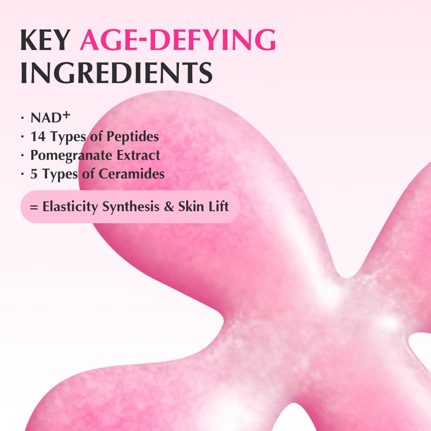 EQQUALBERRY NAD+ Peptide Boosting Serum – Niacinamide 2% + 14 Peptides + Vegan Collagen Anti-Aging Korean Skincare Face & Neck & Body Serum | Firming & Lifting Pink Serum (1.01oz / 30ml)