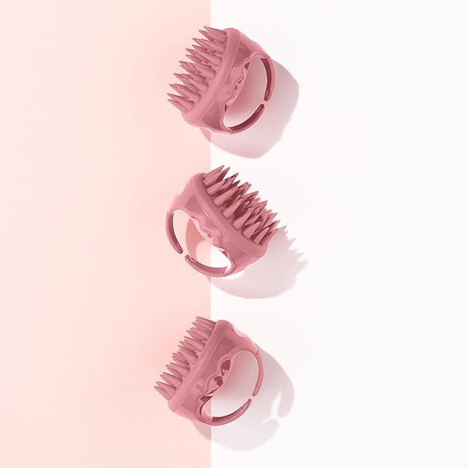 Diane Scalp Massage and Shampoo Brush with Soft Silicone Bristles, Exfoliates and Cleanses Scalp, Promotes Scalp Circulation, Evenly Distributes Hair Oil, Clear