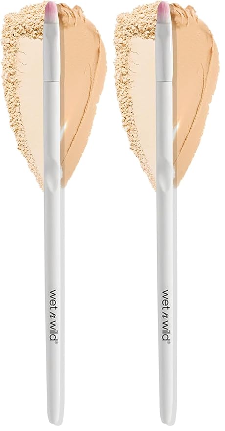 wet n wild Eyeshadow Brush, Precision Blending Application, Soft Synthetic Fibers, Ergonomic Handle for Comfortable Control (Pack of 2)