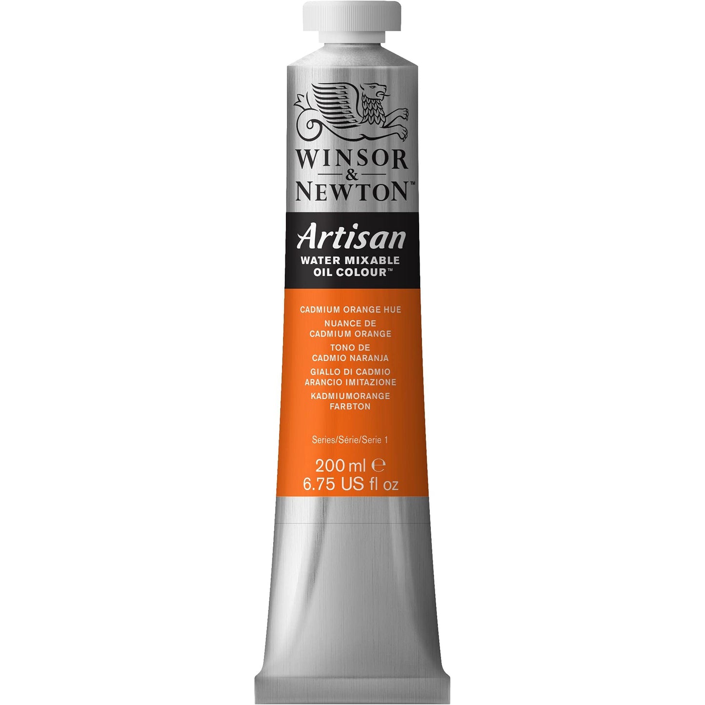 Winsor & Newton Artisan Water Mixable Oil Colour, 6.75-oz (200ml), Cadmium Orange Hue