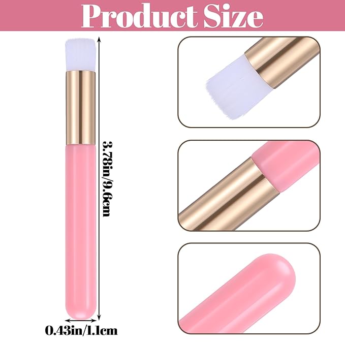 100 Pieces Lash Brushes for Cleaning, Lash Shampoo Brushes Eyelash Extension Cleansing Blackhead Removing Brush Nose Pore Deep Cleaning Facial Cleansing Brush (Pink, 3.8Inch)