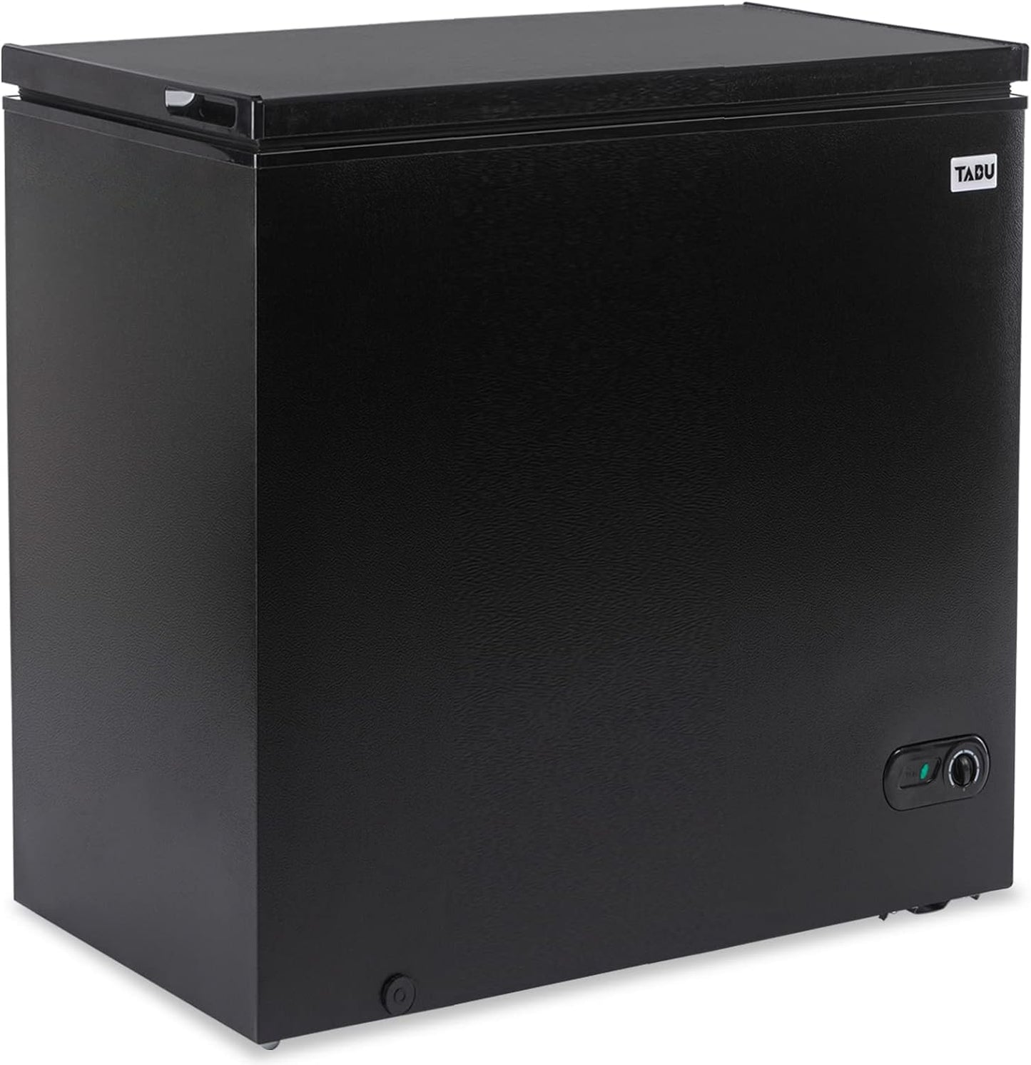 TABU 12.0 Cu Ft Chest Deep Freezer, Large Freestanding Chest Freezer with 7 Level Adjustable Thermostat, Compact Top-opening Deep Freezer with Removable Storage Basket, Black