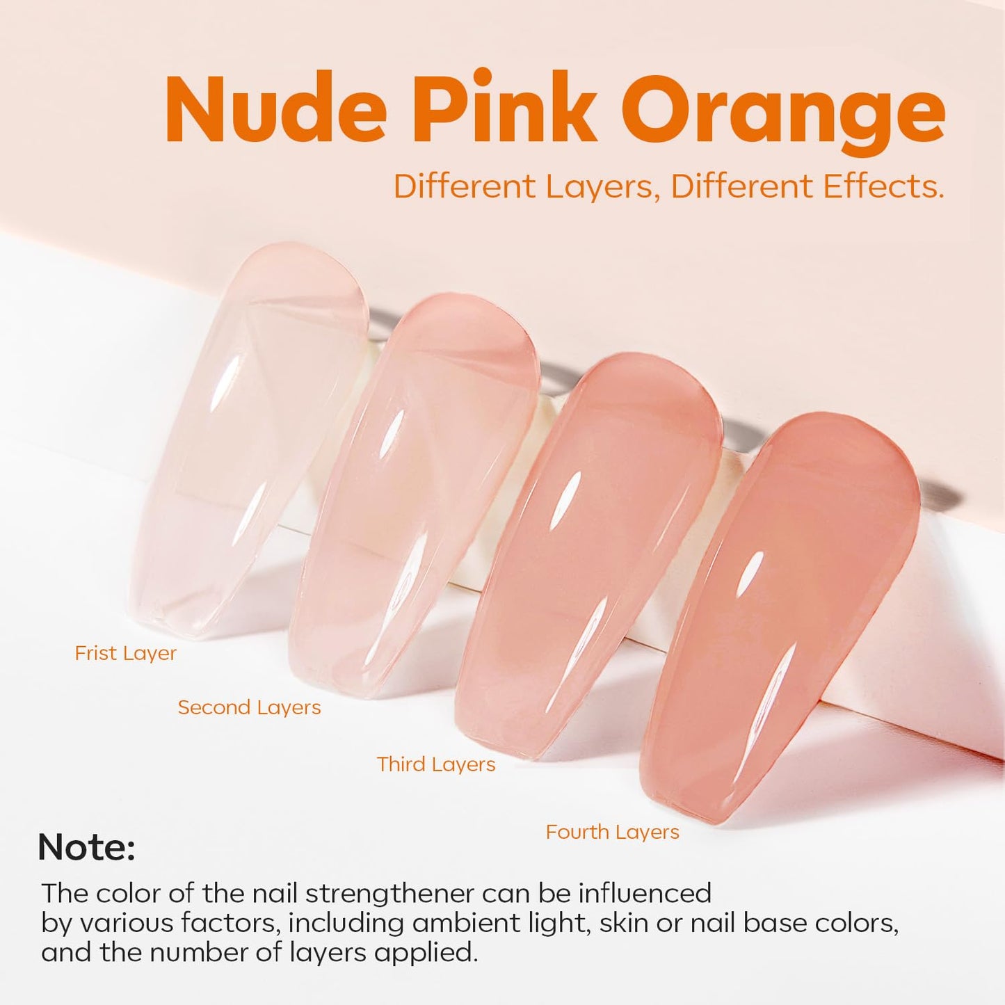 MODELONES Gel Nail Strengthener Sets Nude Pink Nail Polish Nail Hardener Extra Strong and Growth 6 Colors Soak Off Gel Nail Art Decrations Manicure Tools Set with Gift Box