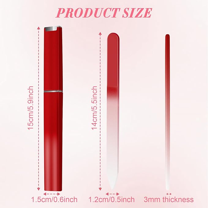 Stocking Stuffers, NICEMOVIC 6 Pack Glass Nail File, Nail File for Natural Nails, Christmas Gifts for Teen Girls, Women, Adults, Party Favor Small Gifts for Mom Her, Valentines Birthday Easter Stuffer