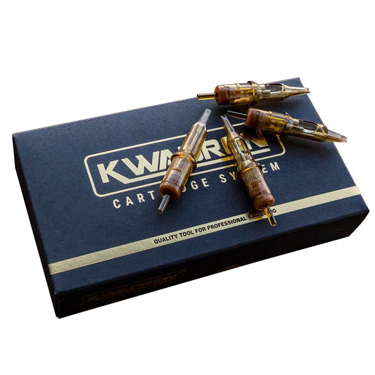 Kwadron Tattoo Needle Cartridge, Box of 20, Curved Mag Shaders #12 Long Taper - 15 Curved Mag #12 Long Taper - 35/15SEMLT