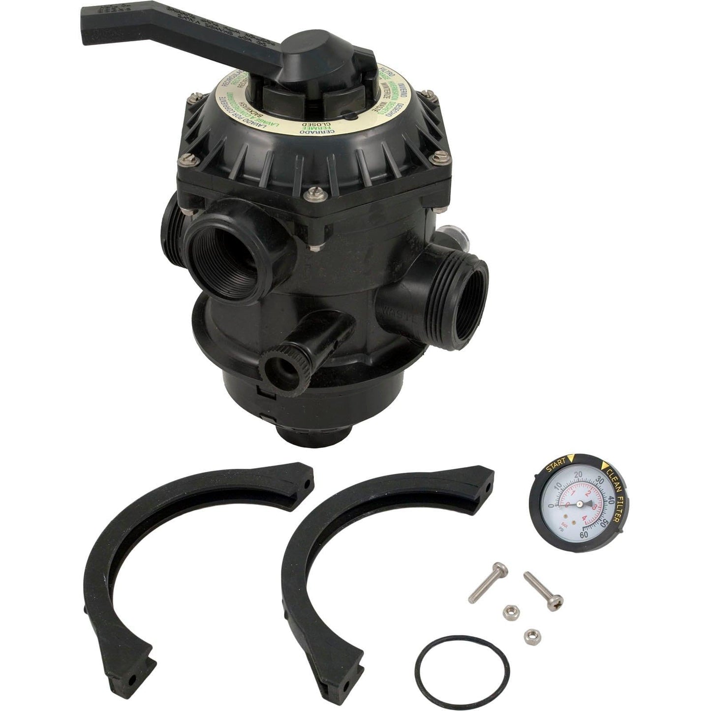 Pentair 262506 1-1/2- Inch 6-Way Clamp Style Valve Replacement Pool and Spa Sand Filter