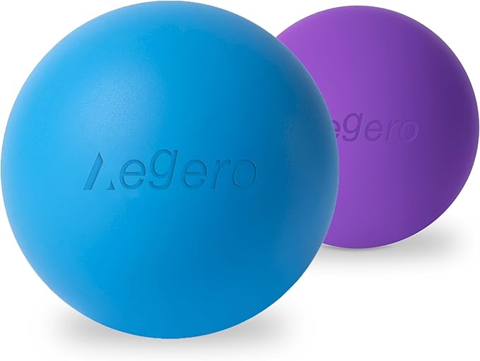 Massage Lacrosse Balls for Myofascial Release,Yoga Deep Tissue Massage,Trigger Point Therapy and Foot Plantar Fasciitis,Muscle Soreness Massager Ball (2Pack, Blue and Purple)