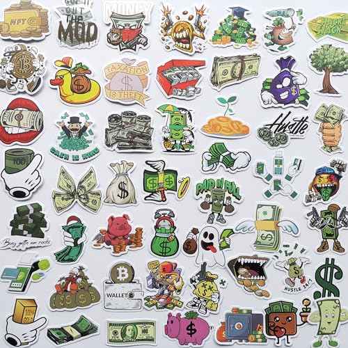 Generic Funny Money Decals - Cash, Dollar Signs, Bills & Coins Symbols