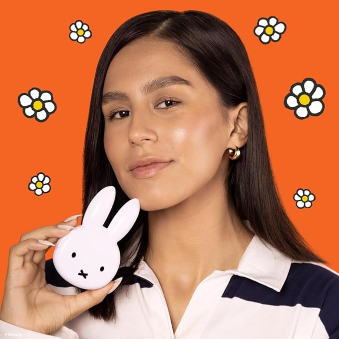 The Crème Shop Miffy On-The-Go Compact Mirror, Dual-Sided HD Durable Mirror, 2X Magnification, Portable & Lightweight, Limited Edition, Cute Miffy Design