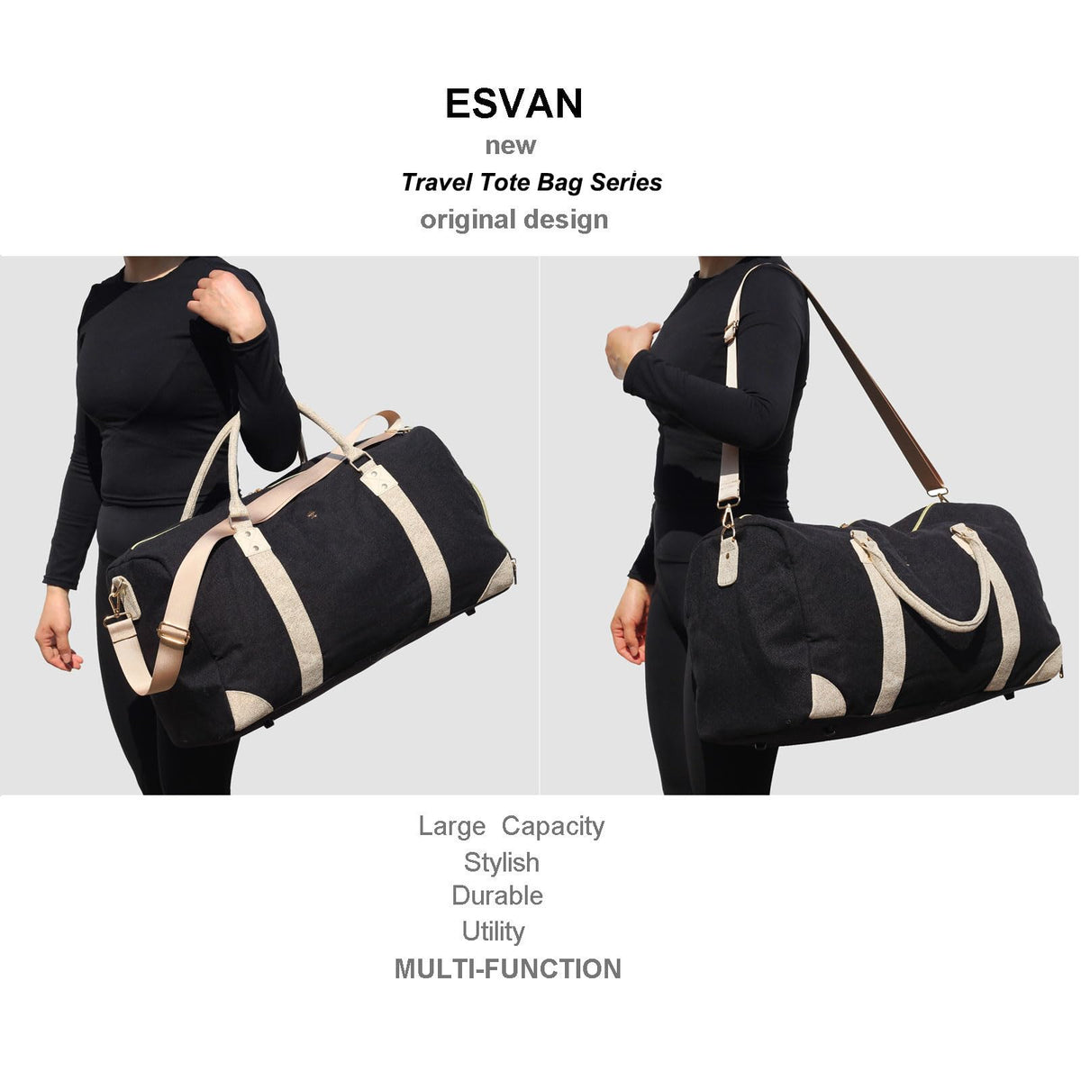 Travel Duffle Bag, Weekender Bag for Women with Shoe Compartment, Carry on Overnight Bag Gym Duffel Bag, Mommy Hospital Bags