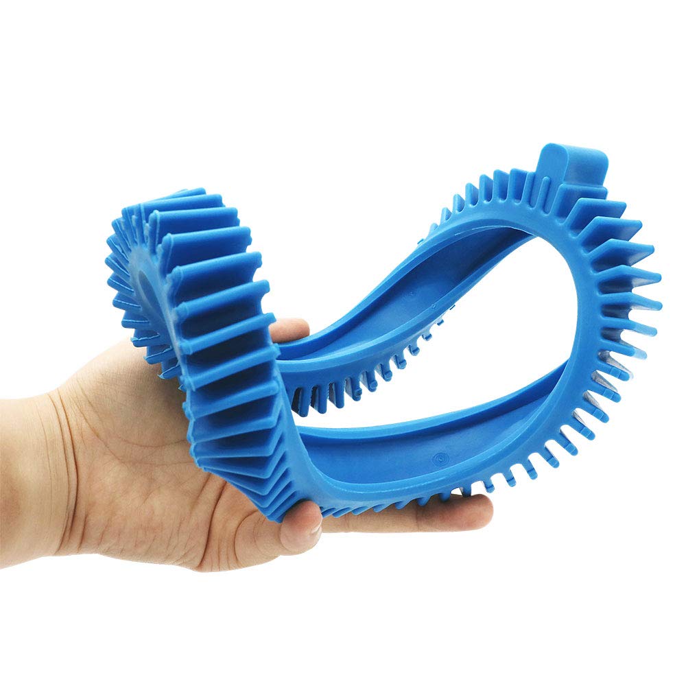 AMI PARTS 896584000-143 Blue Front Tires Kit with Super Hump& 896584000-082 Blue Standard Back Tire Replacement Part for Pool Cleaners(Pack of 2 Each)