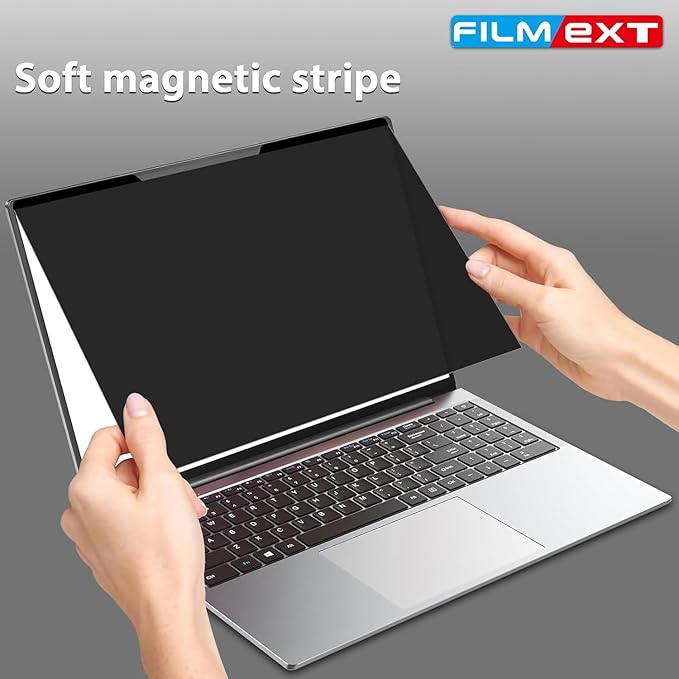 FILMEXT Magnetic Laptop privacy screen 14 inch for 16:9 Widedisplay, Removable Laptop Privacy Screen Shield Anti Glare Blue Light Filter for HP/Dell/Acer/Lenovo/Asus