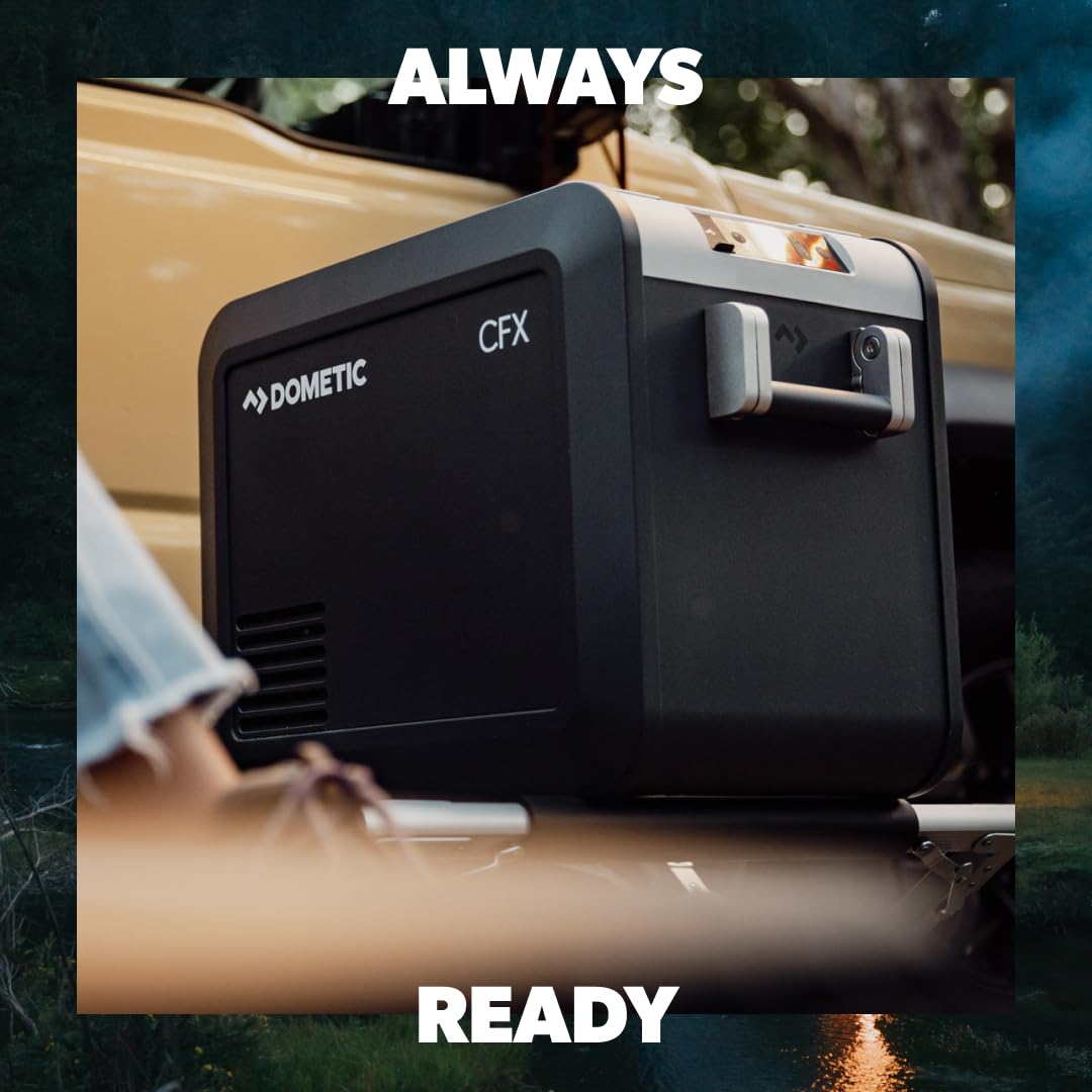 Dometic CFX3 25-Liter Portable Refrigerator and Freezer, Powered by AC/DC or Solar