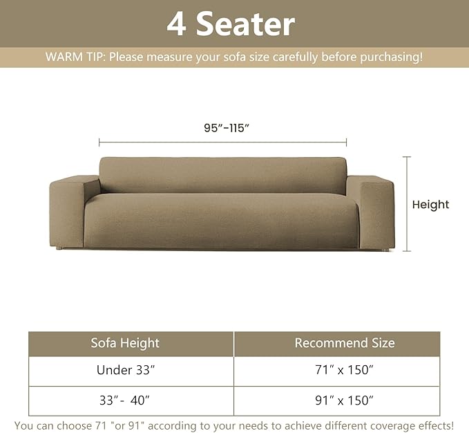 MYSKY HOME Couch Covers for 3 Cushion Couch Sofa, Sectional Couch Cover L Shape Chenille Couch Cushion Covers for Pets, Furniture Protector Cover for Dogs, Kids, 91"X150", Navy