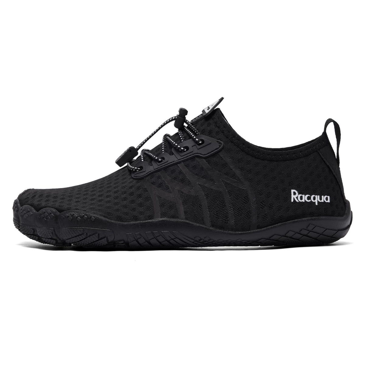 Racqua Water Shoes Lightweight Quick-Dry Swim Shoes Breathable Beach Shoes Barefoot Aqua Outdoor for Men Women Black 11 Women/10 Men