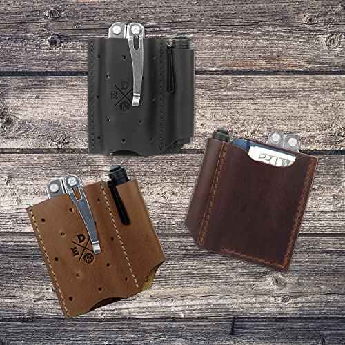 Pocket Organizer, Everyday Carry Pouch fits Knives, Multitools, Small Tools, Flashlight. American Leather. EDC Pocket Knife Sheath