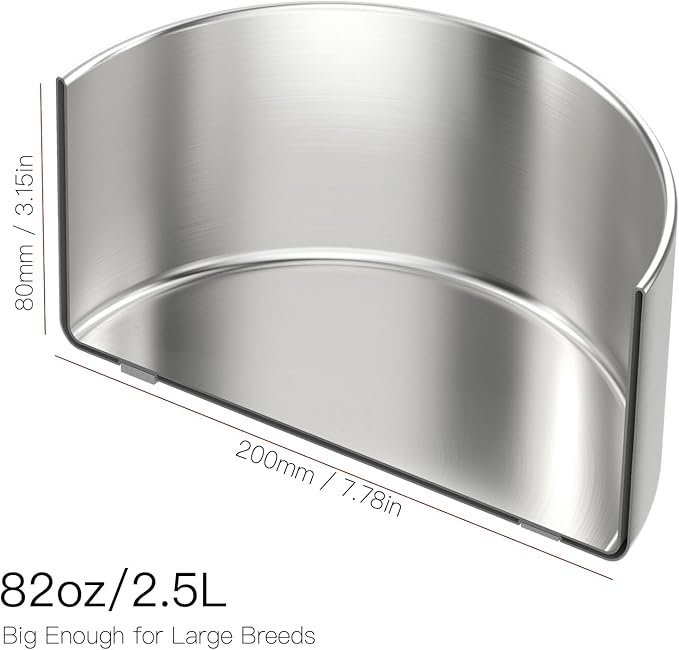 2L Double Layers 304 Stainless Steel Dog Bowl - Insulated & Durable | Non-Slip Base | Easy to Clean | BPA-Free Safe Dog Food and Water Bowl