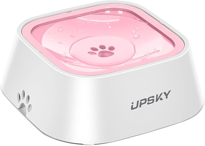 UPSKY No-Slip Slow Drinking Bowl - 35oz No Spill Pet Dispenser for Dogs and Cats