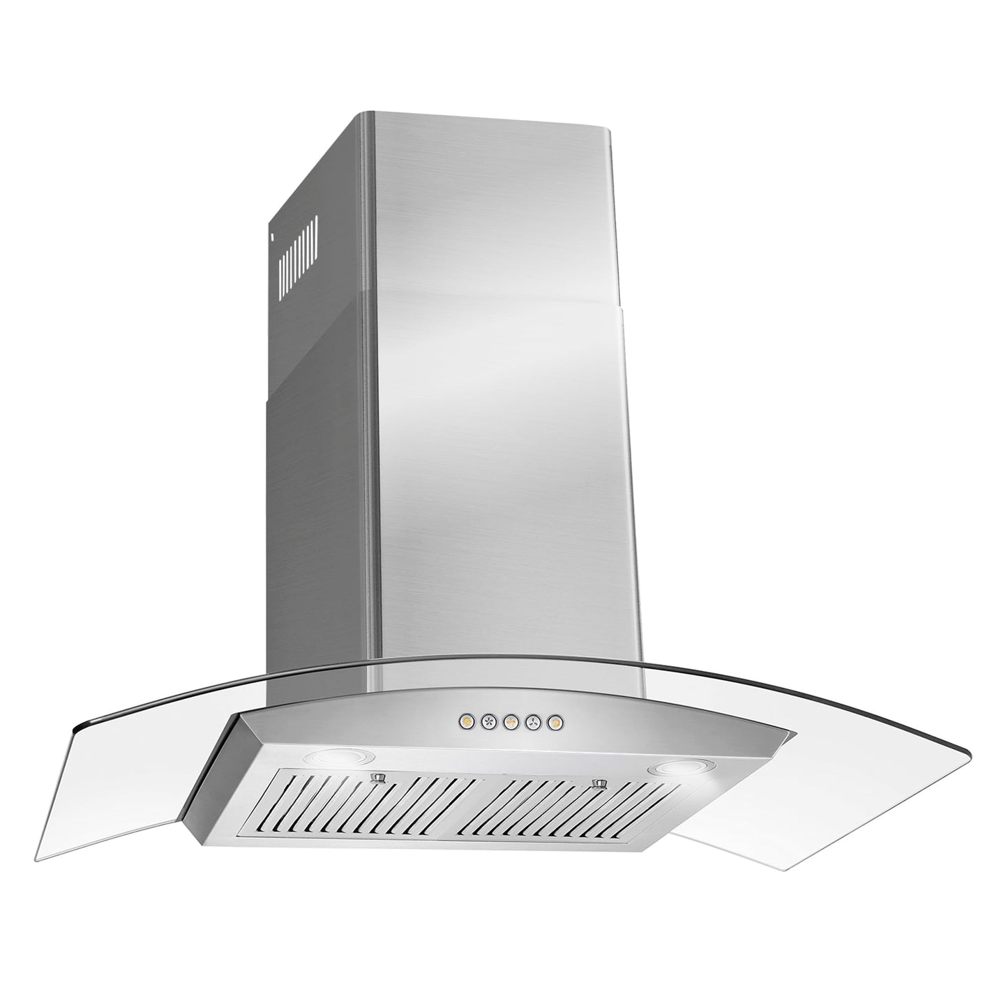 COSMO COS-668A900 36 in. Vista Collection 380 CFM Ducted Wall Mount Range Hood, Button Controls, LED Lights, Stainless Steel